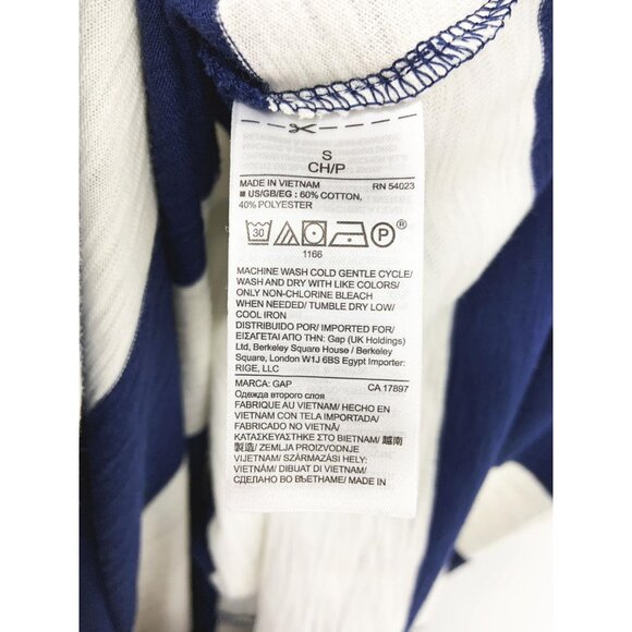 GAP Nautical Navy Blue Striped Cotton - Picture 5 of 7